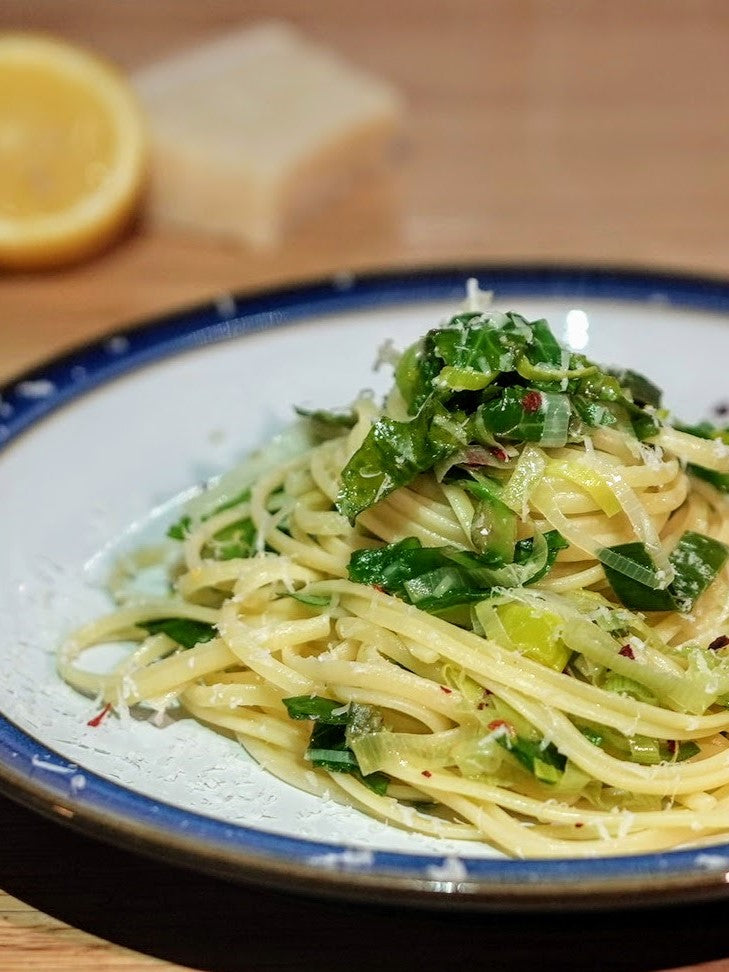 Linguine, Wild Garlic & Spring Greens